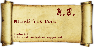 Mlinárik Bors névjegykártya